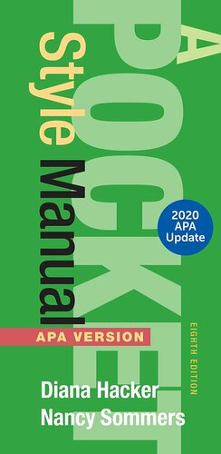 A Pocket Style Manual, APA Version, with 2020 APA Update