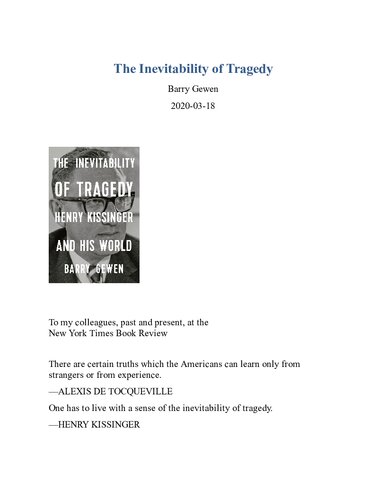 The Inevitability of Tragedy