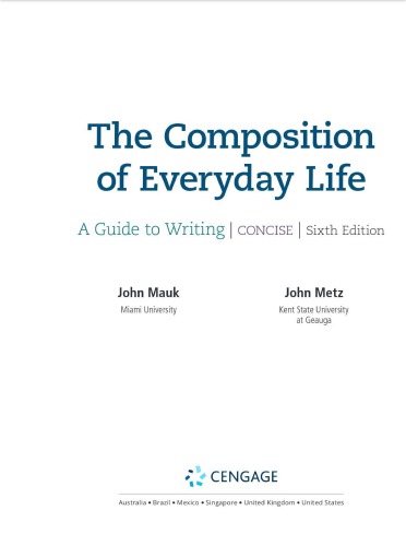 The Composition of Everyday Life, Concise with APA 7e Updates