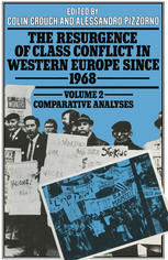Resurgence of Class Conflict in Western Europe Since 1968 : Comparative Analysis.