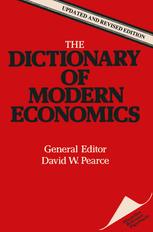 The Dictionary of modern economics