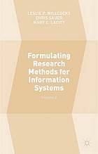 Formulating Research Methods for Information Systems