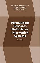 Formulating Research Methods for Information Systems