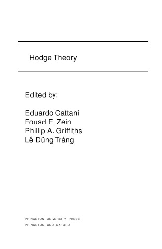 Hodge Theory (Mn-49)