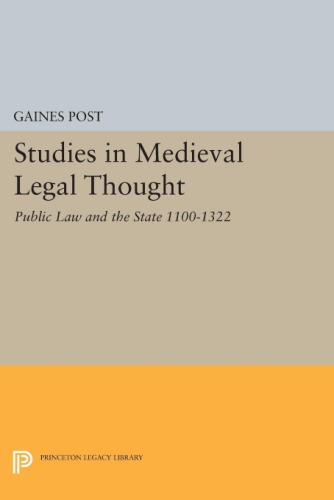 Studies in Medieval Legal Thought