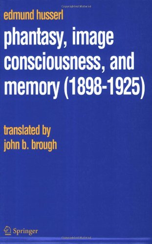 Phantasy, Image Consciousness and Memory, 1898-1925