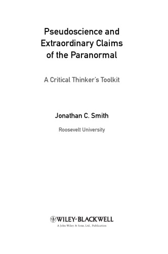 Pseudoscience and Extraordinary Claims of the Paranormal