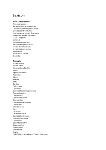 The Wiley-Blackwell Encyclopedia of Globalization