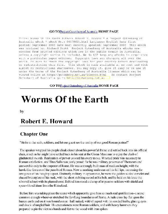 Worms Of The Earth