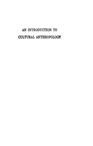An Introduction to Cultural Anthropology