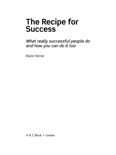 The Recipe for Success