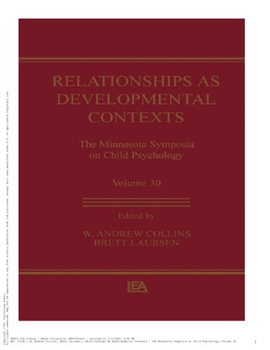 Relationships as Developmental Contexts