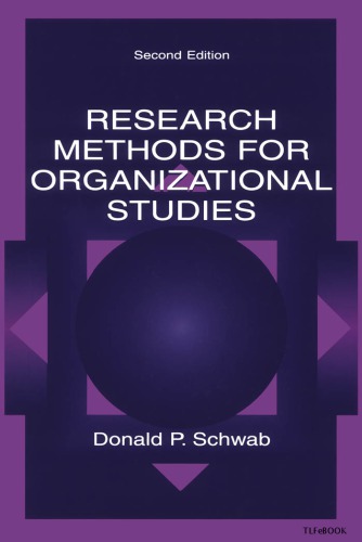 Research Methods for Organizational Studies.