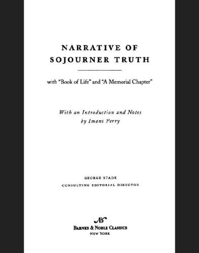 Narrative of Sojourner Truth