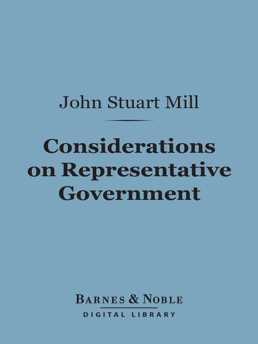 Considerations on Representative Government