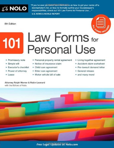 101 Law Forms for Personal Use