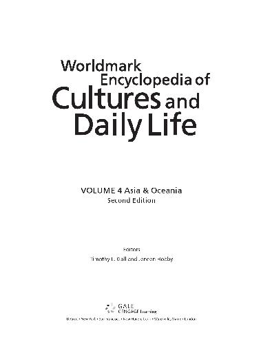 Worldmark Encyclopedia Of Cultures And Daily Life