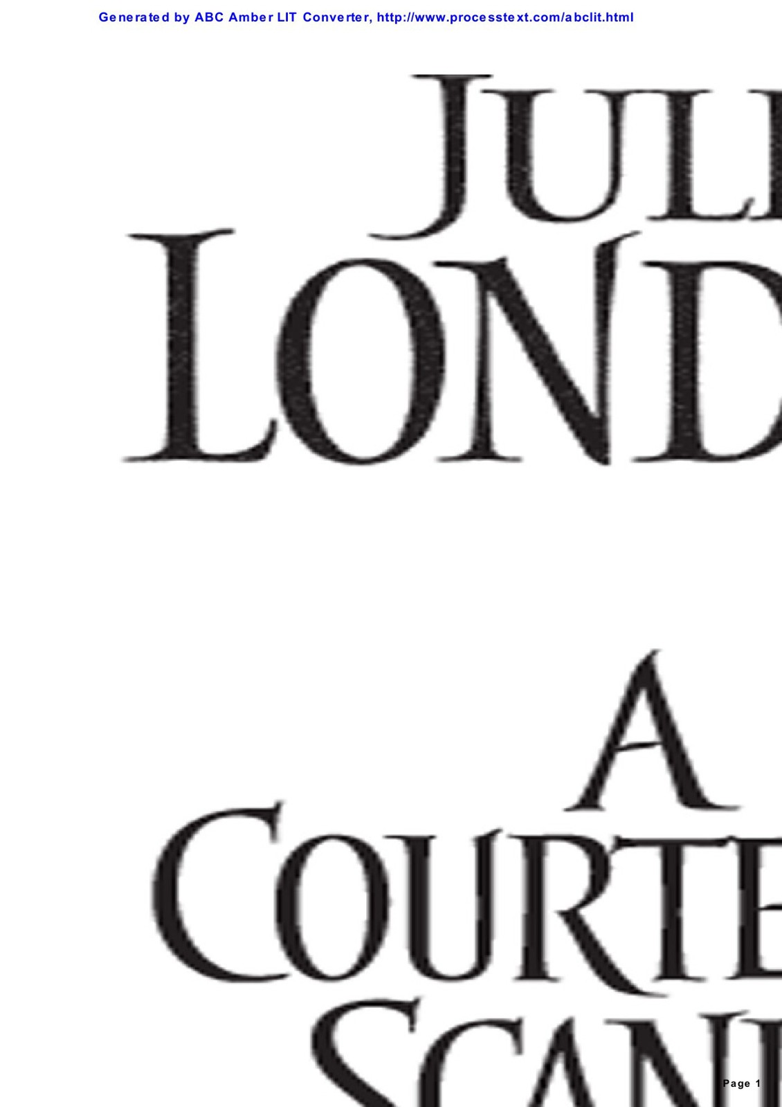 A Courtesan's Scandal