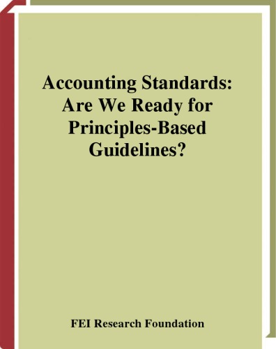 Accounting standards : are we ready for principles-based guidelines