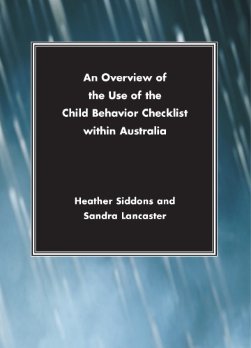 An overview of the use of the Child Behavior Checklist within Australia