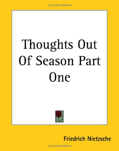 Thoughts Out Of Season Part One