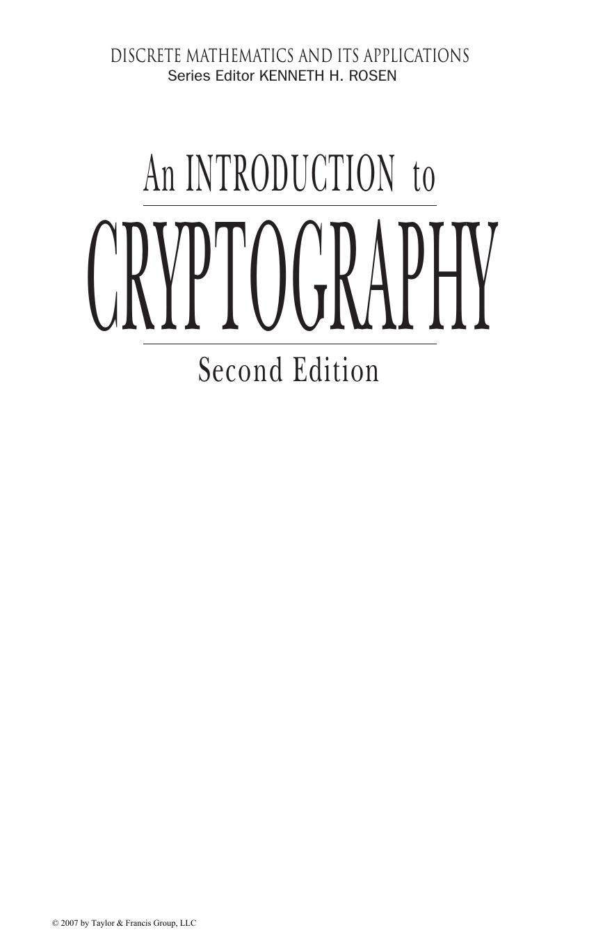 An introduction to cryptography