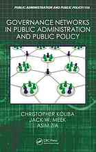 Governance networks in public administration and public policy