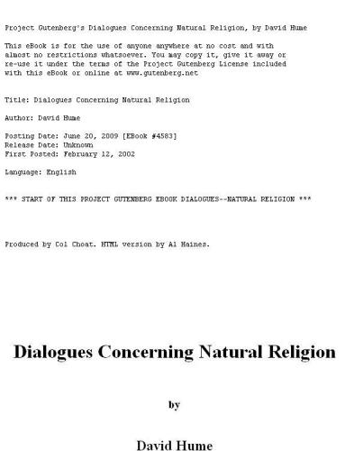 Dialogues Concerning Natural Religion