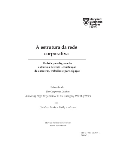 A estrutura da rede corporativa: Os três paradigmas da estrutura de rede - construção de carreiras, trabalho e participação