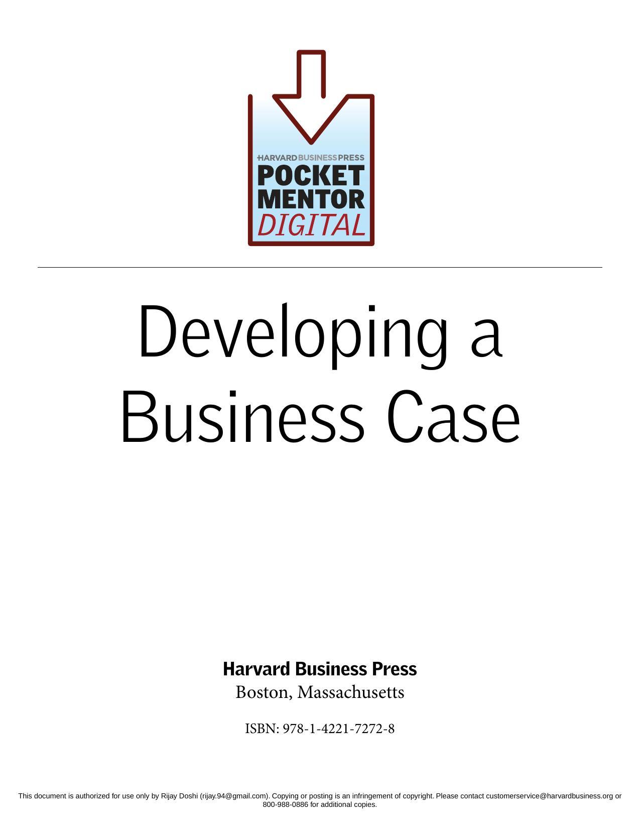 Developing a Business Case