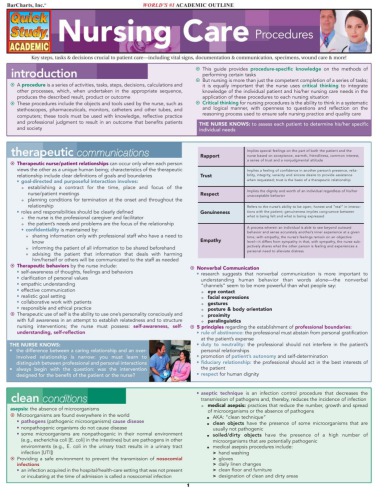 Nursing care procedures