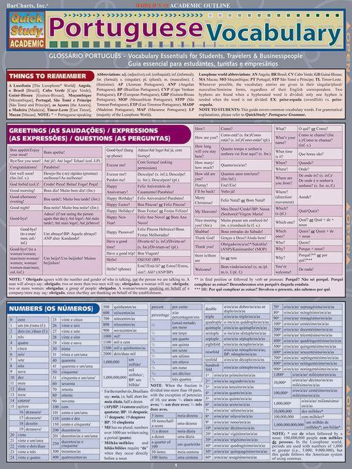 Portuguese Vocabulary