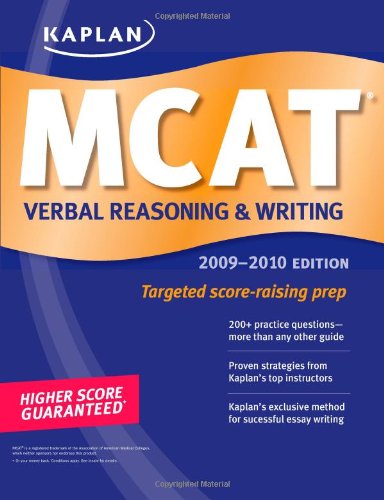 Kaplan MCAT Verbal Reasoning &amp; Writing 2009-2010 Edition