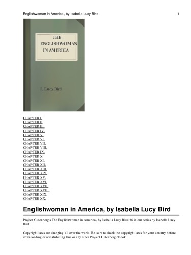 Englishwoman in America