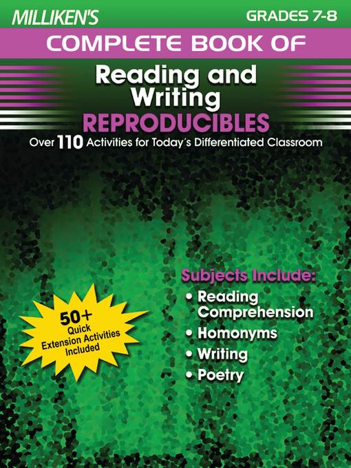 Milliken's Complete Book of Reading and Writing Reproducibles - Grades 7-8