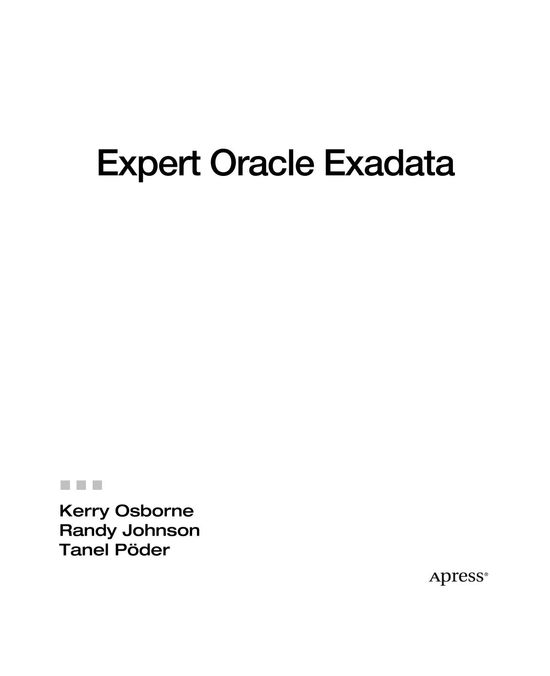 Expert Oracle Exadata