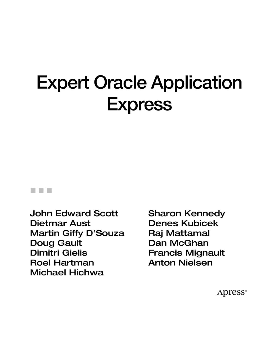 Expert Oracle Application Express