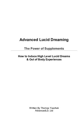 Advanced Lucid Dreaming