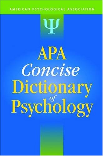 APA Concise Dictionary of Psychology