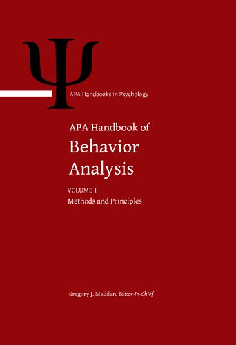 APA Handbook of Behavior Analysis