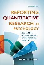 Reporting Quantitative Research in Psychology