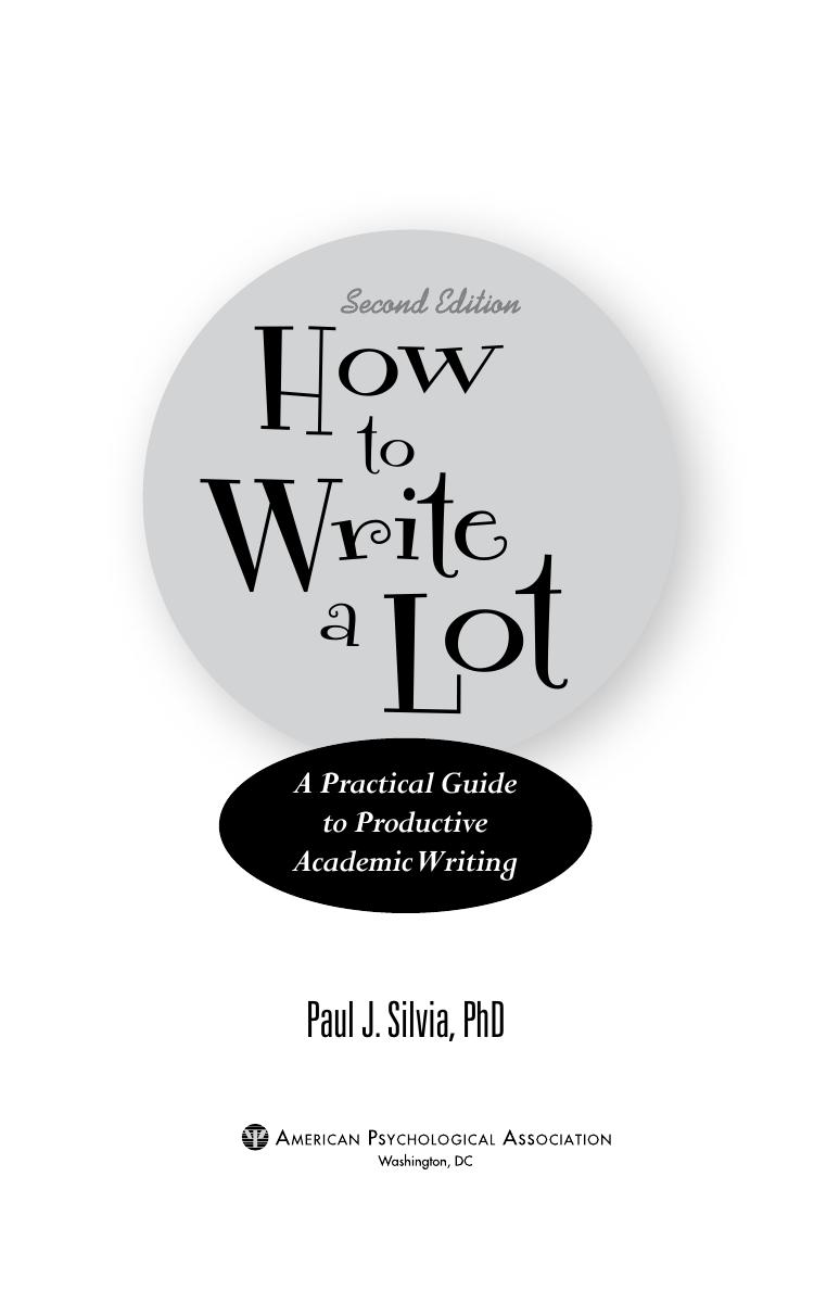 How to Write a Lot