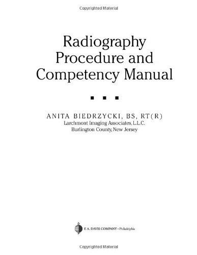 The radiography procedure and competency manual