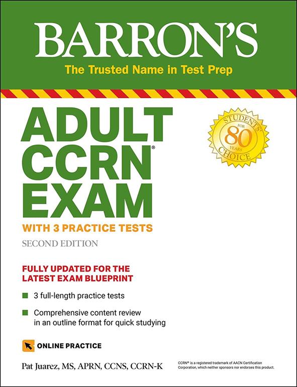 Adult CCRN Exam (With 3 Practice Tests ( Barron's Test Prep))