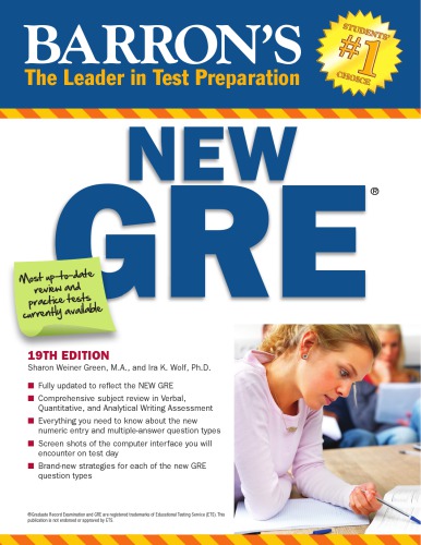 Barron's New GRE [with CD-ROM]