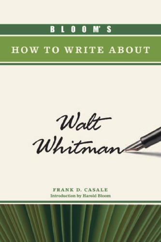 Bloom's How to Write about Walt Whitman