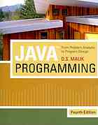 Java programming : from problem analysis to program design