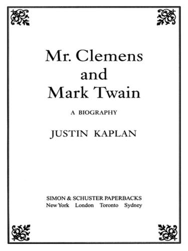 Mr. Clemens and Mark Twain