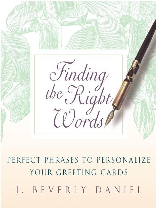 Finding the Right Words