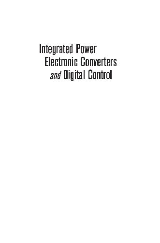 Integrated Power Electronic Converters and Digital Control